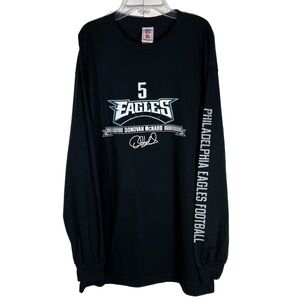 Vintage Philadelphia Eagles Long-Sleeve T-Shirt L Black Donavan McNabb Y2K NWT